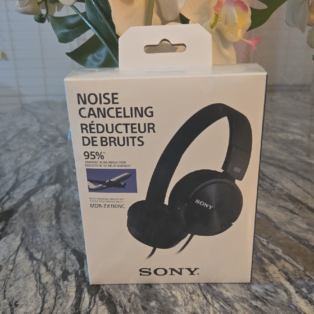 Sony Over-Ear Noise-Canceling Headphones - Black